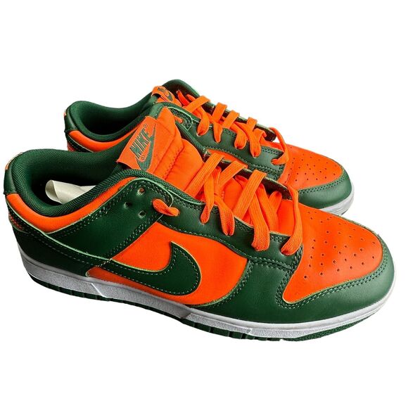 Nike Dunk Low Miami Hurricanes Green/Orange 2022 Size 9 main image 11